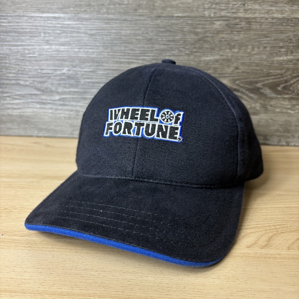 Vintage Wheel of Fortune Hat Snapback Embroidered TV Show Game Mens Retro Black